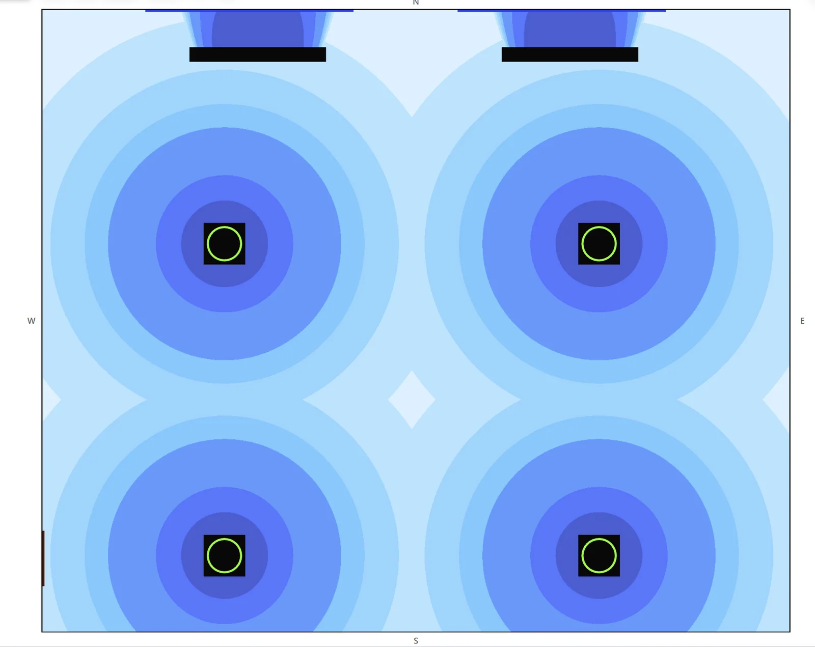 Airflow velocity fields · Top